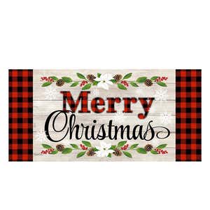 Merry Christmas Buffalo Plaid Sassafras Switch Mat