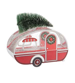 Retro Christmas Vans Water Bottle by oldurbanfarmhouse