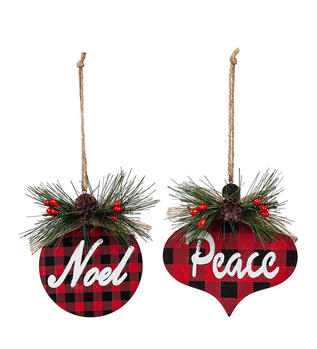 Neighbor Holiday Plaid Christmas Gift Ornaments