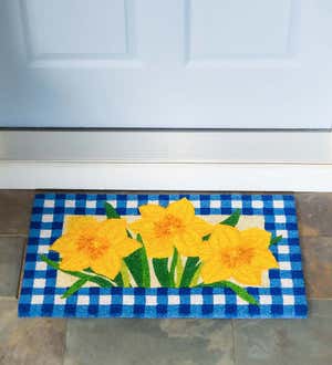 Buffalo Check Daffodils Coir Mat