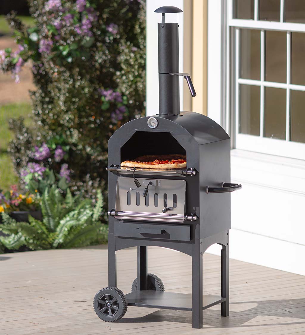 Kettle grill clearance pizza oven