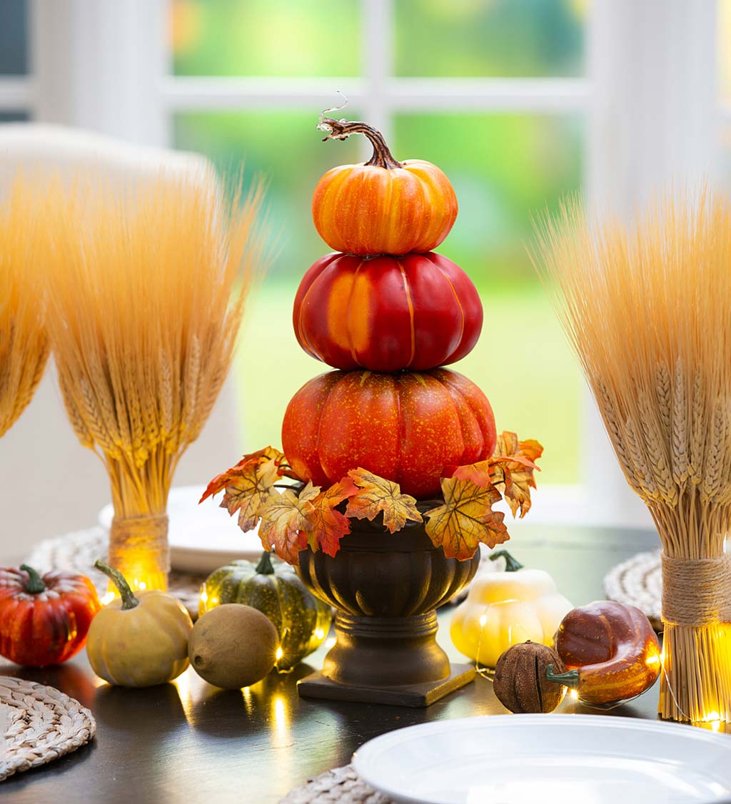 Stacked Pumpkin Centerpiece