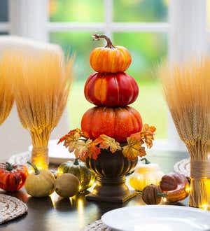 Stacked Pumpkin Centerpiece