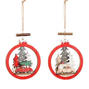 Holiday Road Ornaments, Set of 2