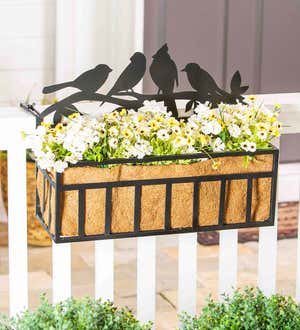 Birds on a Branch Railing Planter