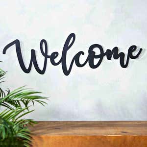 Script-Style Welcome Sign