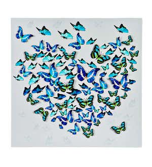 Lighted Metallic Butterfly Wall Art