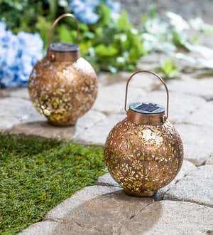 Mini Cutout Solar Lanterns, Set of 2