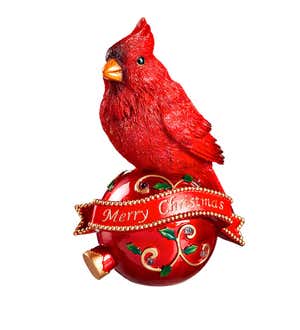 Lighted Holiday Cardinal on Ornament