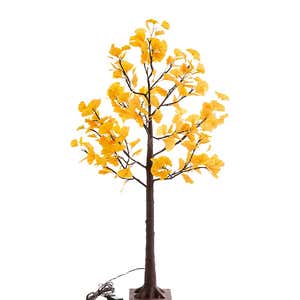 4'H Indoor/Outdoor Electric Lighted Yellow Gingko Tree - Yellow