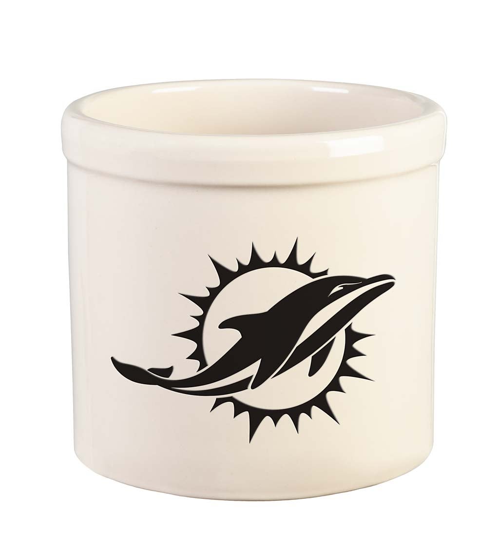 NFL Team Logo Stoneware Crock - Miami Dolphins