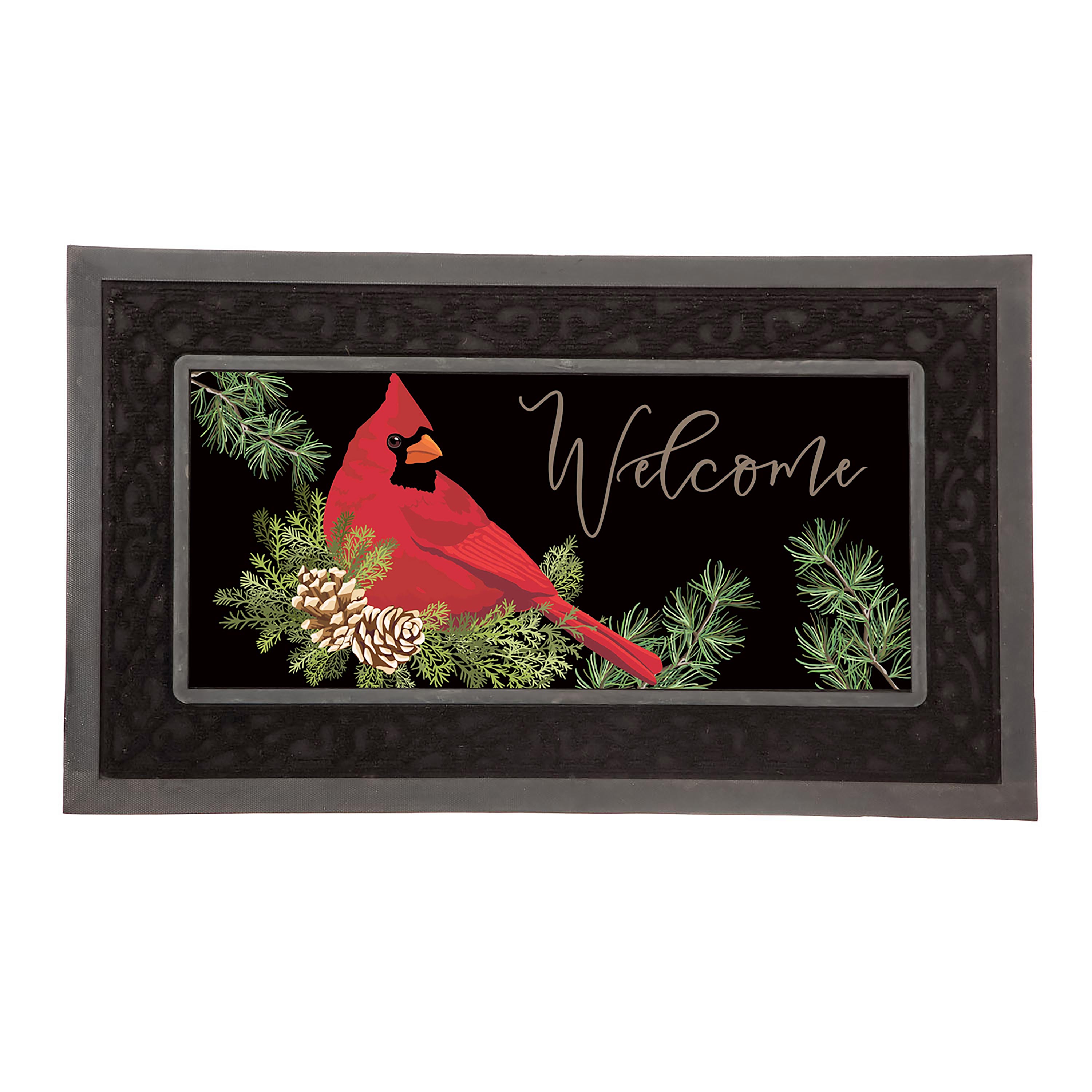 Cardinal Wreath Welcome Garden Flag