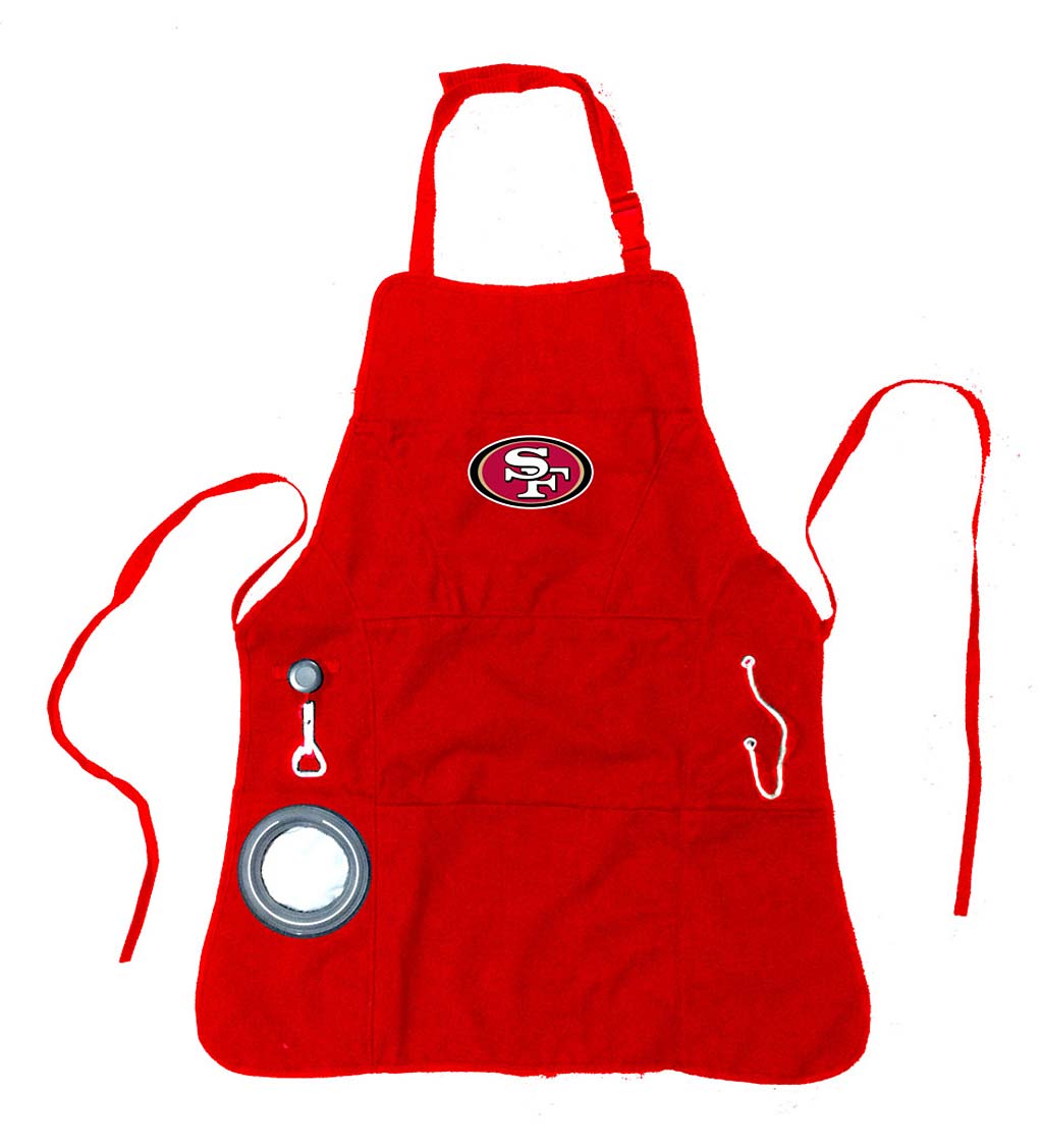 Deluxe Cotton Canvas NFL Team Pride Grilling/Cooking Apron - San Francisco  49s