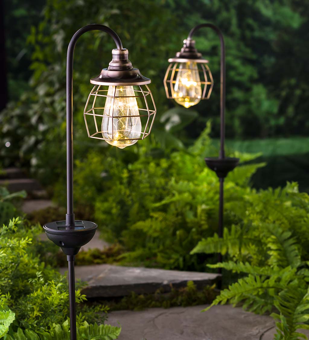 Solar Firefly Garden Lights, Set of - Copper | Plow & Hearth