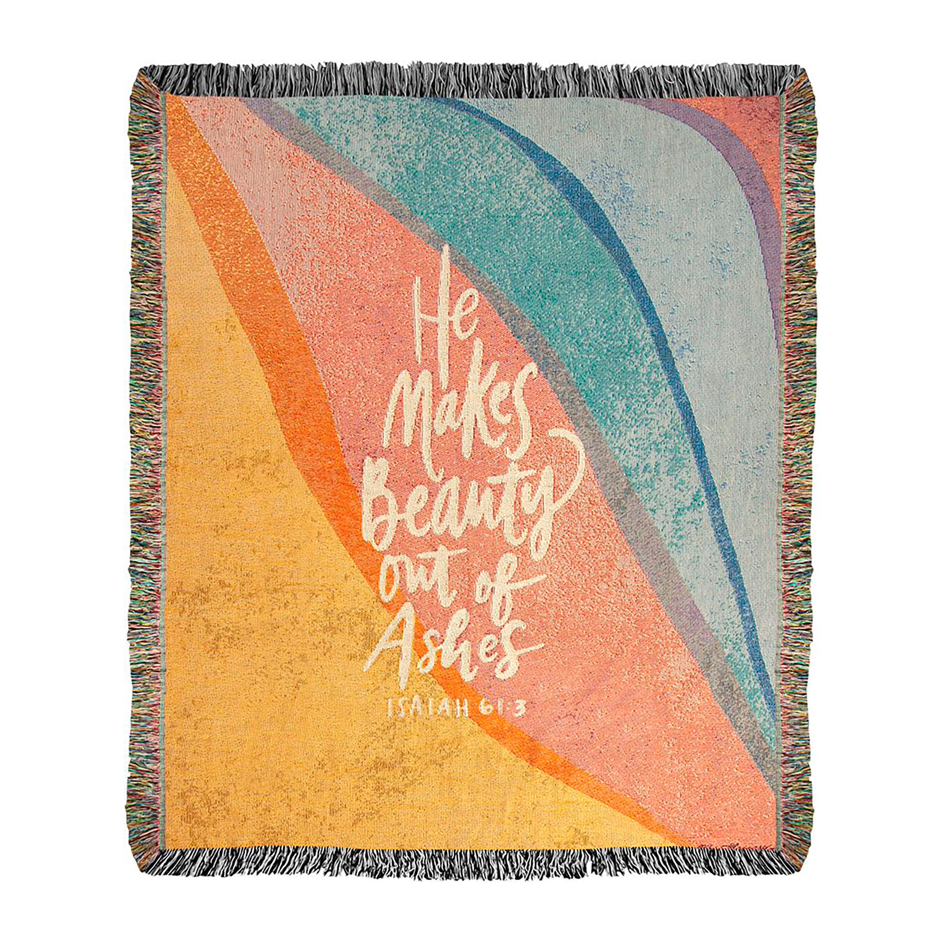 USA-Made He Makes Beauty Cotton Tapestry Throw | Plow & Hearth