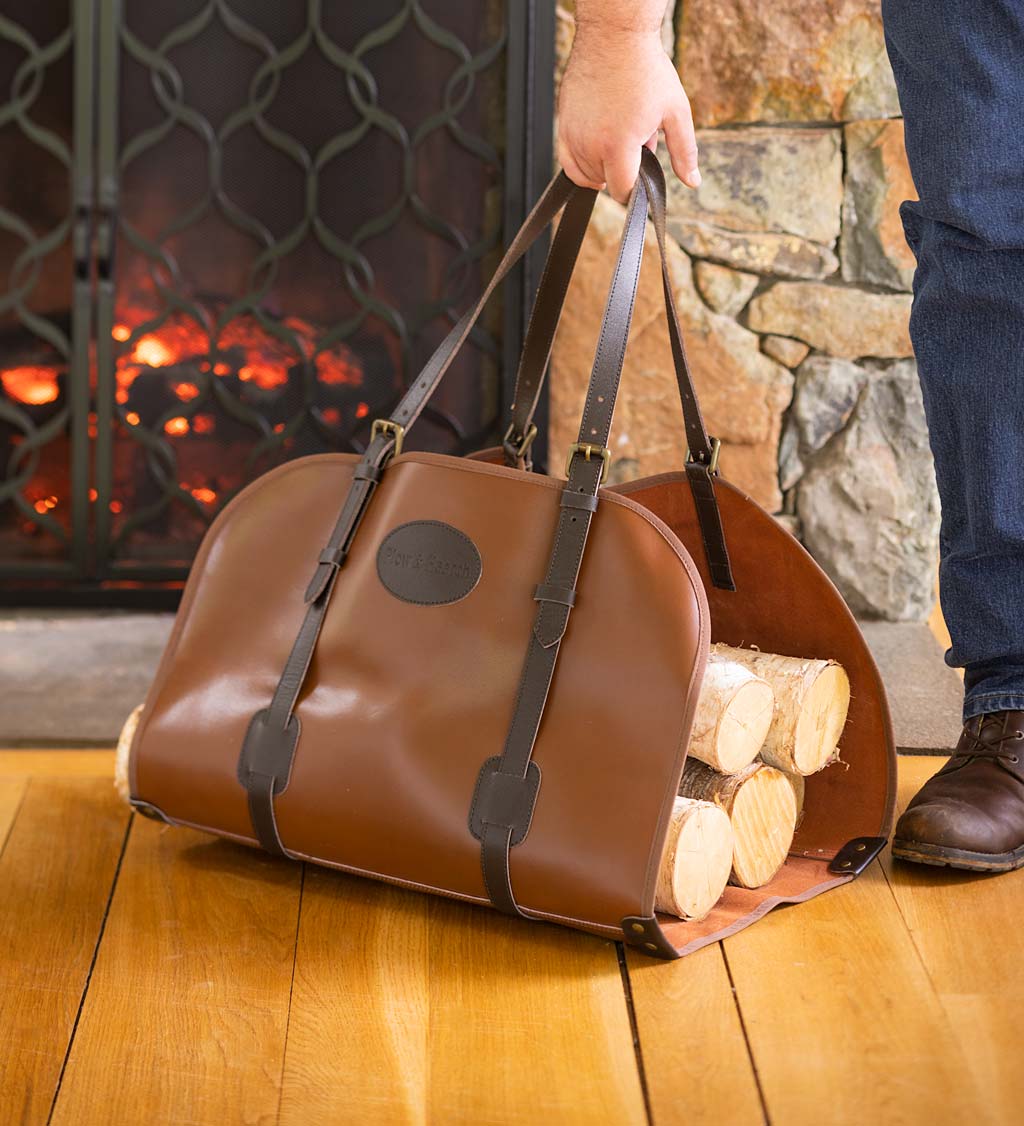 Leather Log Carrier