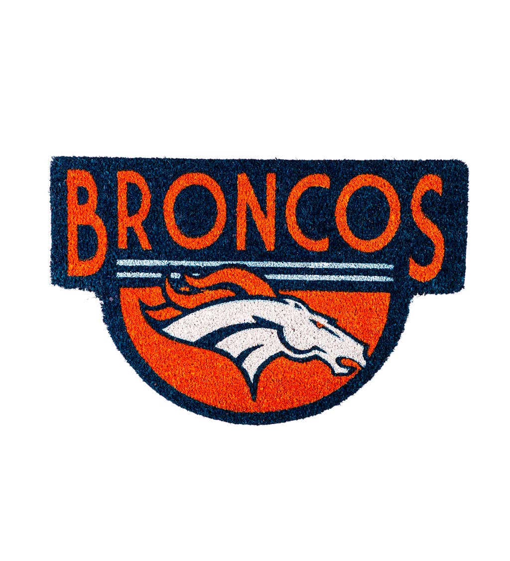 NFL Shaped Coir Door Mat - Broncos