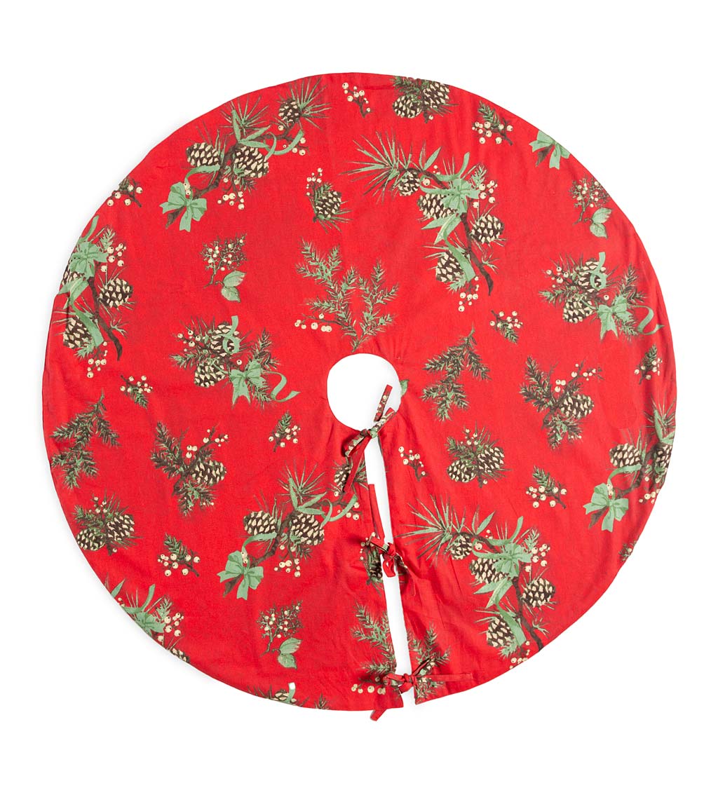 Peaceful Pine Reversible Holiday Tree Skirt | Plow & Hearth