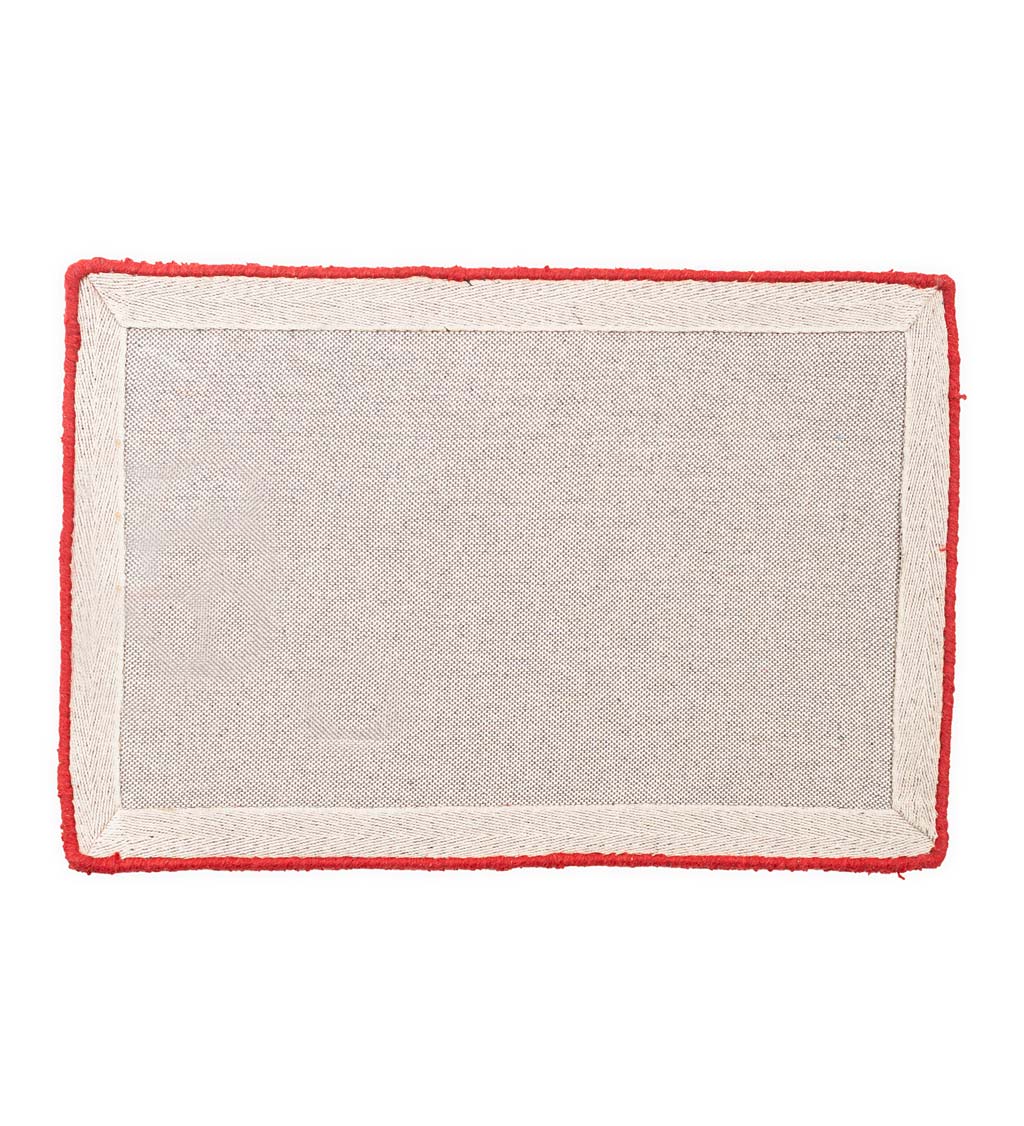 Plow & Hearth Hand-Hooked Wool Dogs Stay Accent Rug