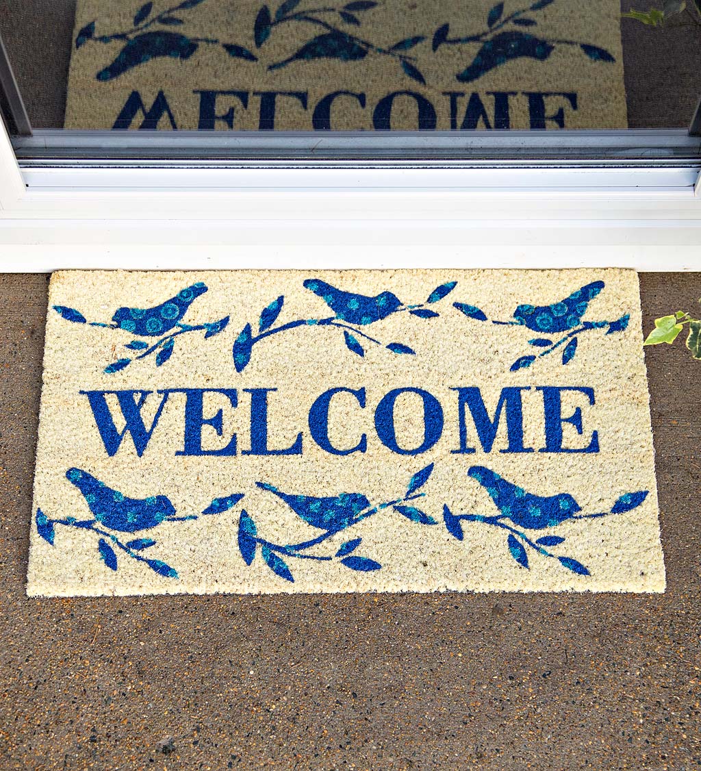 Personalized Name Doormat, Flocked Coir Door Mat, Welcome Mat
