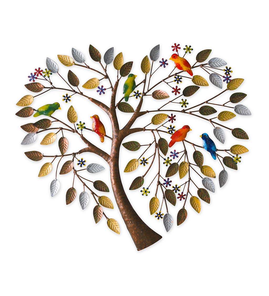 豊富な通販サイト Nanlili PoroX Heart of Leavesメタルウォールアート、Heart The  Forestウォールサイン、ハート型メタルウォールデコレーション、ハートツリーウォールデ