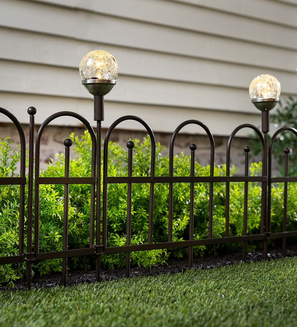 Fence Decorative Garden Edging With Solar Lights |