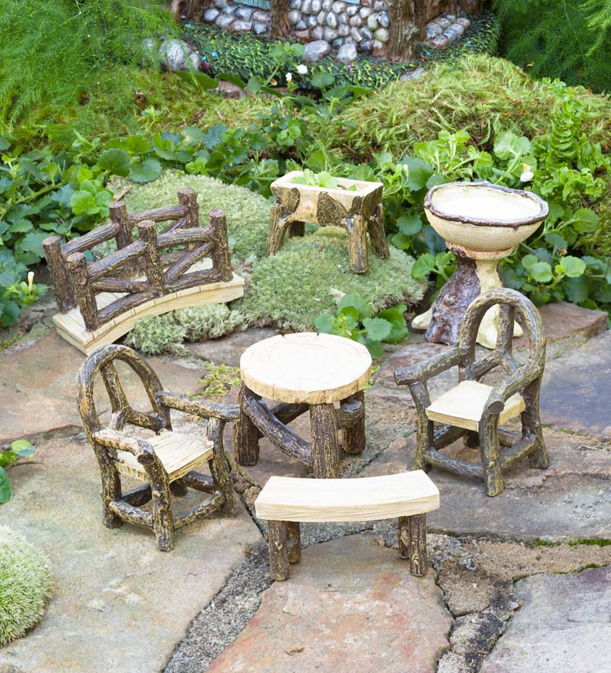 miniature garden furniture