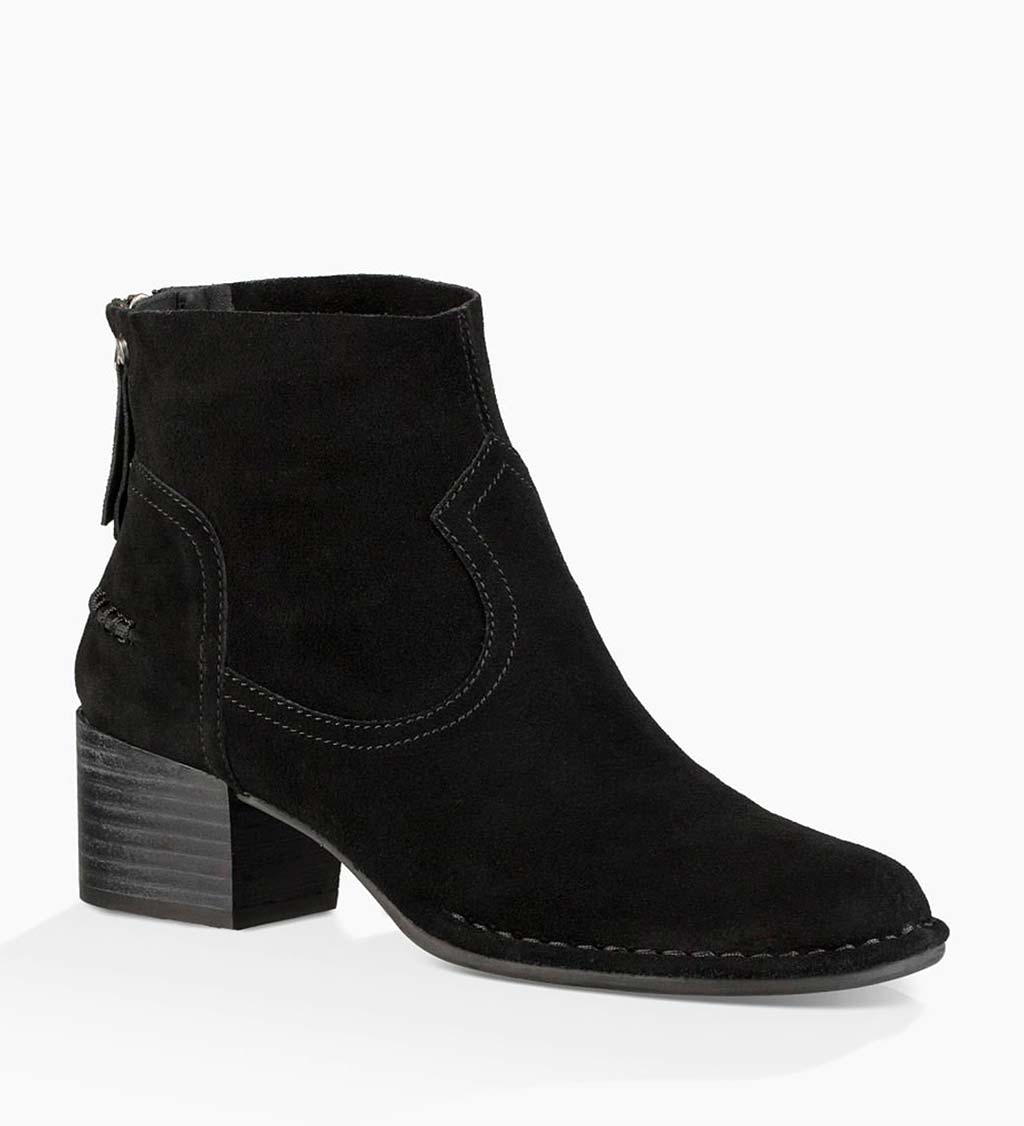 ugg bandara mid heel ankle boot in black