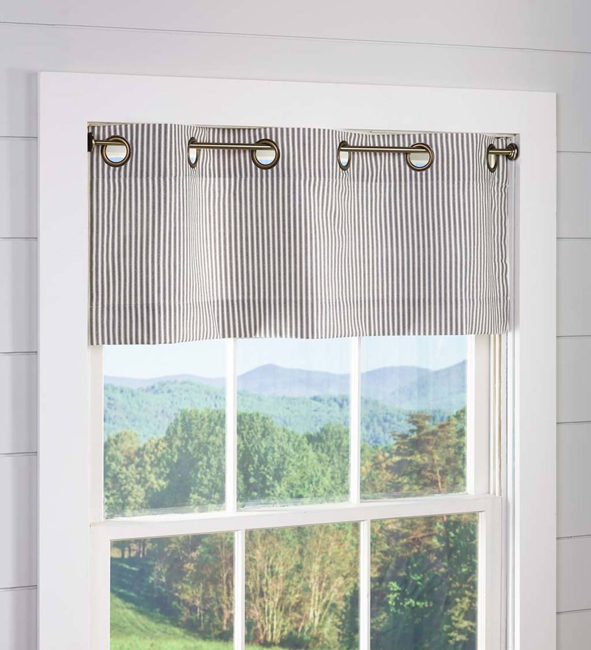 Thermalogic Insulated Ticking Stripe Grommet Top Curtain Pairs ...