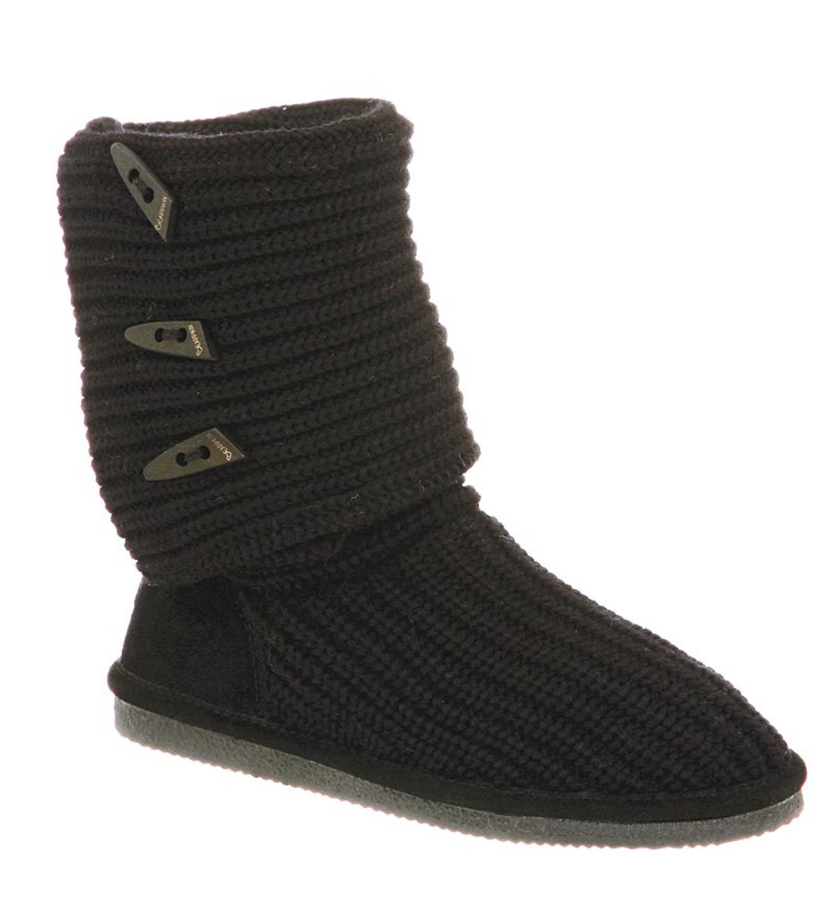 Women's BEARPAW® Sheepskin And Suede Knit Tall Boots | Plow & Hearth