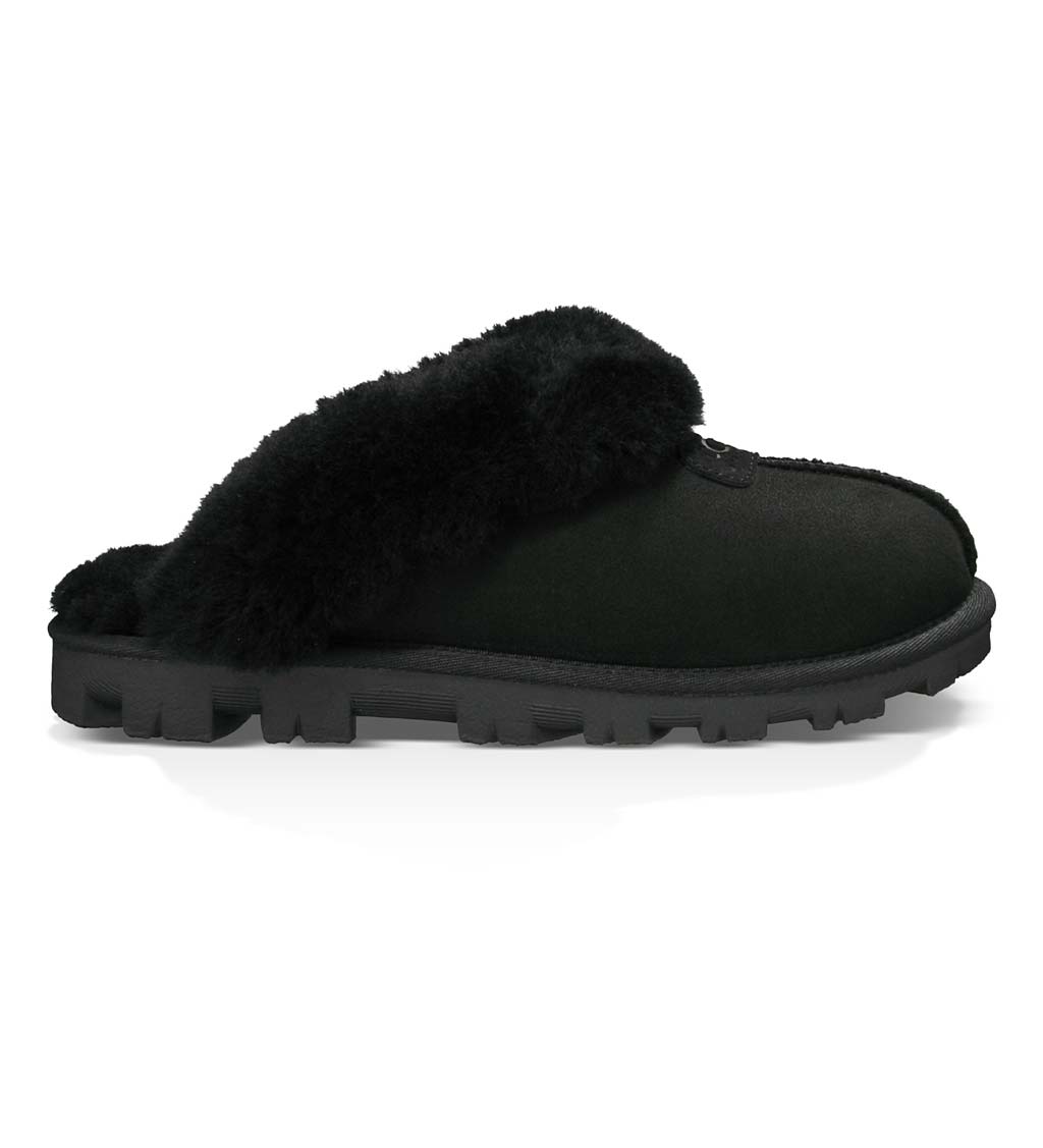 UGG Coquette Slippers - Black - Size 5 | PlowHearth