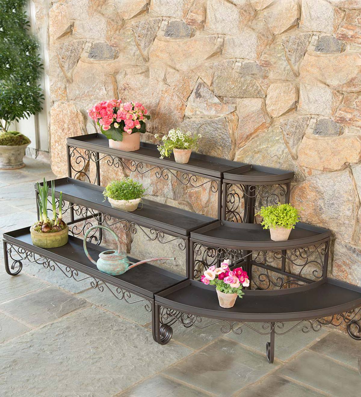 Three-Tier Plant Stands and Optional Trays | Plow & Hearth