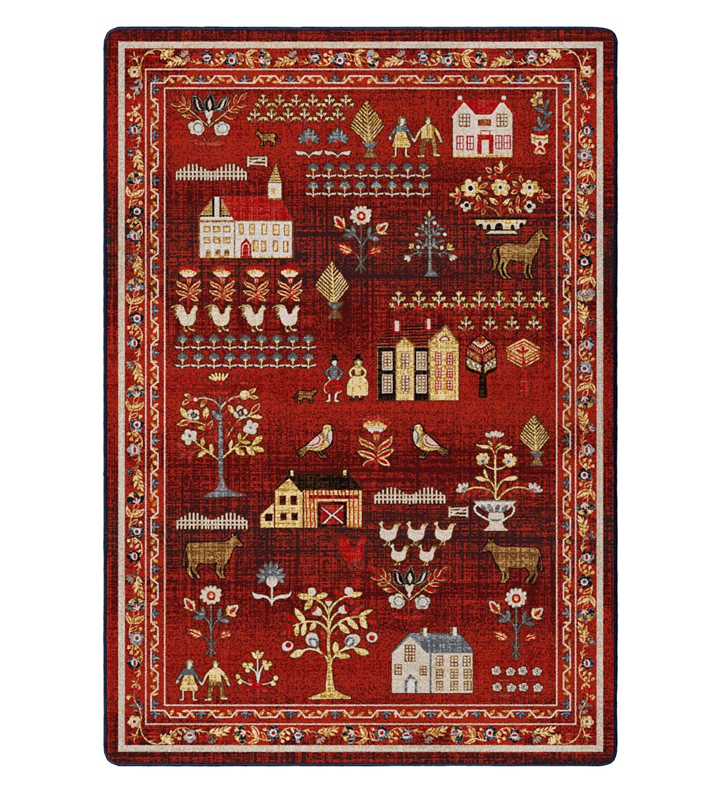 Grafton Folk Art EnduraStran Rug Synthetic Rugs Rugs Indoor   13091600662558 