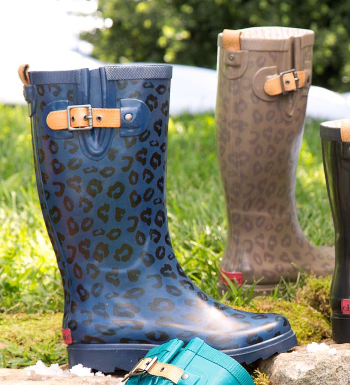 womens leopard print rain boots