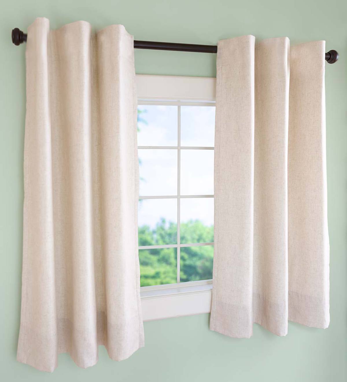 Insulated Short Curtain Panels, Rod Pocket | Plow & Hearth