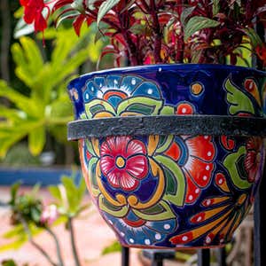 Extra Large Floral Talavera Chata Planter