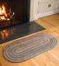 Madrid Banded Half Round Hearth Rug 2 X 4 Sage Plowhearth