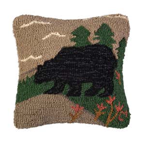 Pet Lovers 2 Labs 14x20 Hooked Wool Pillow