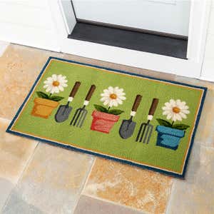 Indoor/Outdoor Sunflower Fields Hand-Hooked Polypropylene Runner