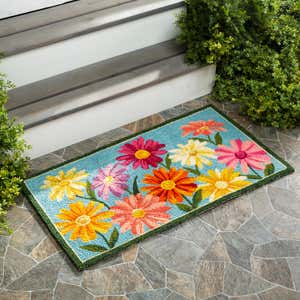 Indoor/Outdoor Sunflower Fields Hand-Hooked Polypropylene Runner