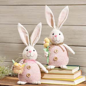 Straw Easter Bunnies, Set of 2